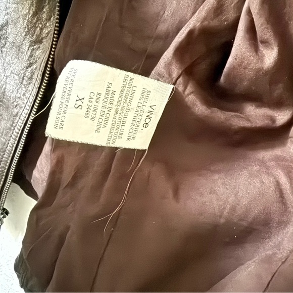 Vince Brown Leather Jacket - Picture 8 of 9